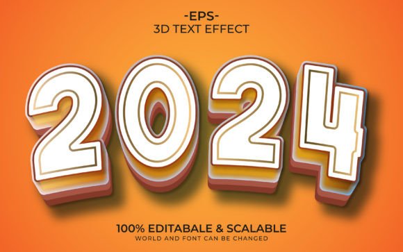 2024 New Year 3D Text Effect Style: Elevating Your Holiday Designs with Ease