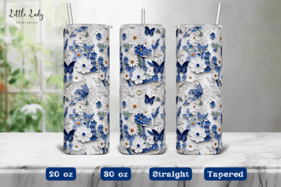 3D Butterfly 20oz Tumbler Sublimation Guide