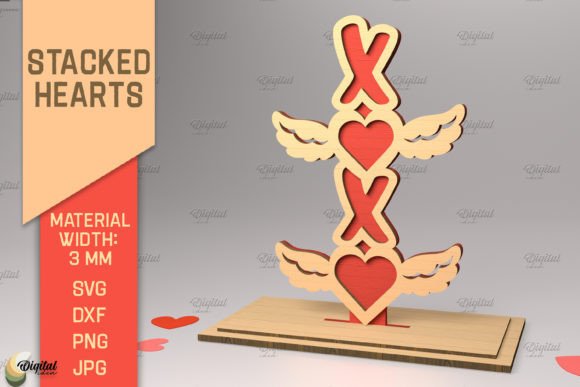 3D Stacked Hearts. Valentine s Layered: A Digital Design Guide for Creators
