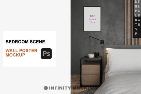 Bedroom Customizable Frame Mockup