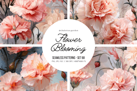 Carnation Flowers Blooming 3D Patterns: Integrating Digital Assets into Creative Workflows