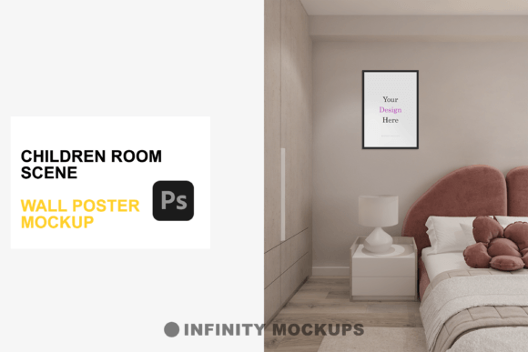 Children Room Artwork Mockup: Elevating Digital Presentations with Realism
