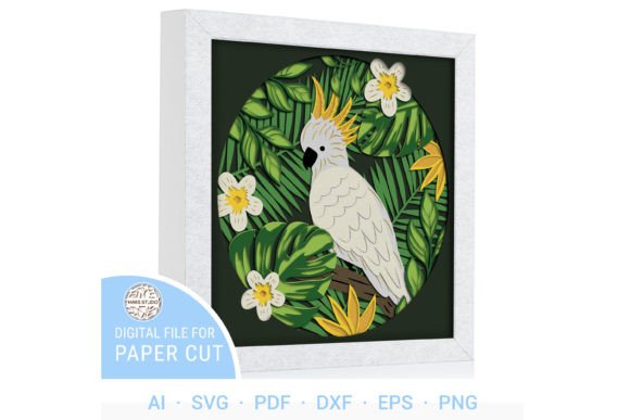COCKATOO Multilayer Paper Cut File: Elevating Digital Crafting with Precision and Artistry