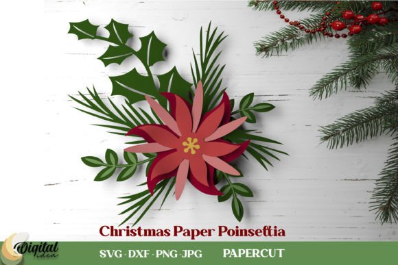 Crafting Christmas Paper Poinsettia Flowers