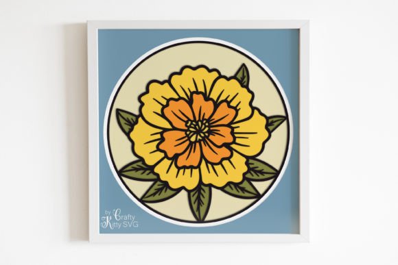Crafting Depth and Dimension with the Marigold Flower 3D Shadow Box SVG