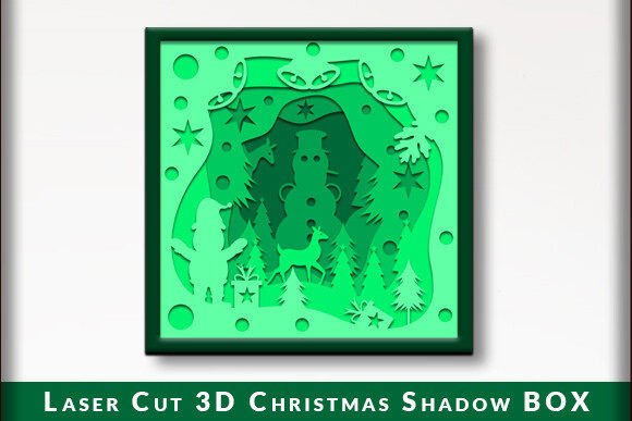Crafting Depth and Light: The Art of the Laser Cut 3D Christmas Shadow Box