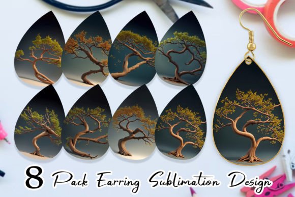 Earring 3D Tree Branch: Evaluating Nature-Inspired Sublimation Designs for Professional Craftsmanship