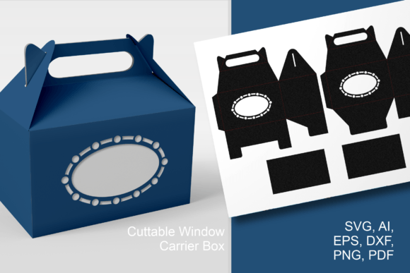 Elevate Your Gift Giving with the Dots N Dashes Oval Window Gable Box SVG