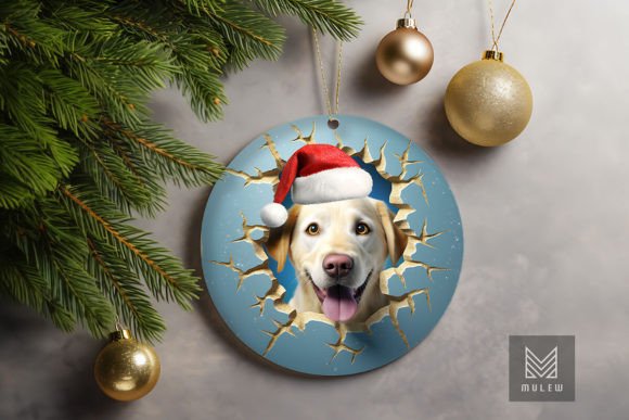 Elevating Holiday Merchandising with the 3D Golden Retriever Dog Xmas Ornament