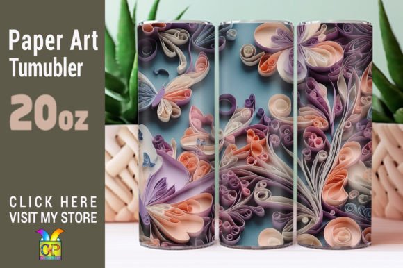 Evaluating the 3D Butterfly Paper Art Quilling Tumbler Design