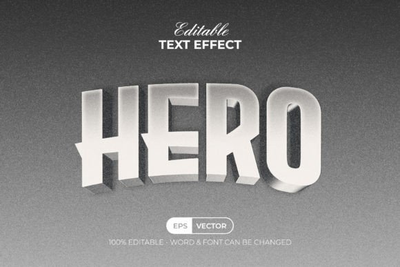 Hero 3D Text Effect Vintage Style: Elevating Design with Retro Flair