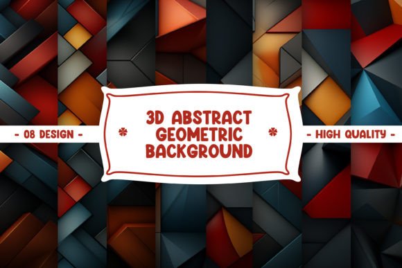 Integrating a 3D Abstract Geometric Background Set into Modern Design Workflows