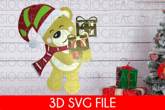 Integrating the Christmas Bear with Gift 3D SVG into Your Holiday Design Workflow