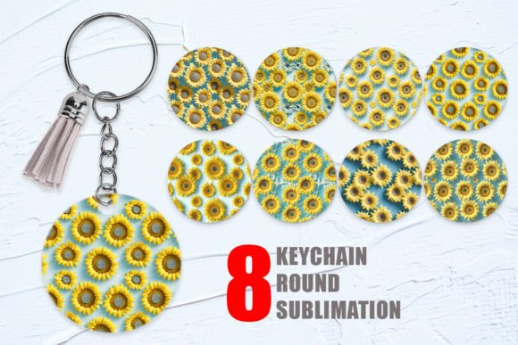Keychain 3D Sunflowers Pattern Guide