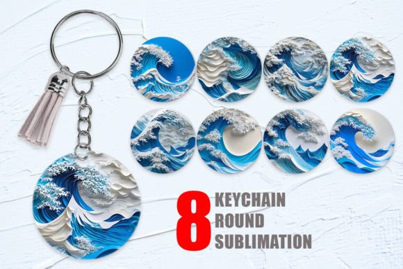 Keychain 3D Wave Paper Art: Elevating Small Accessories with Big Visual Impact