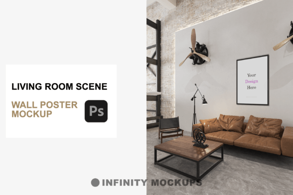 Living Room Poster Frame Mockup: Elevating Your Design Presentations