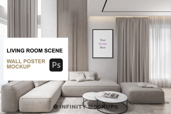 Living Room Wall Frame Mockup Guide