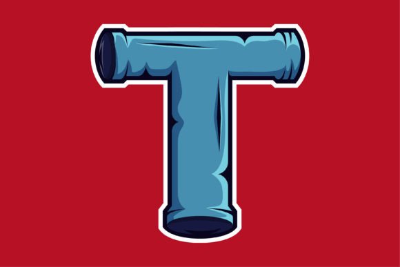 Plumbing Letter T Illustration Icon Design Guide
