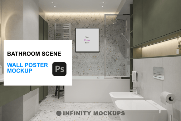 Strategic Visual Positioning with a Bathroom Wall Frame Mockup